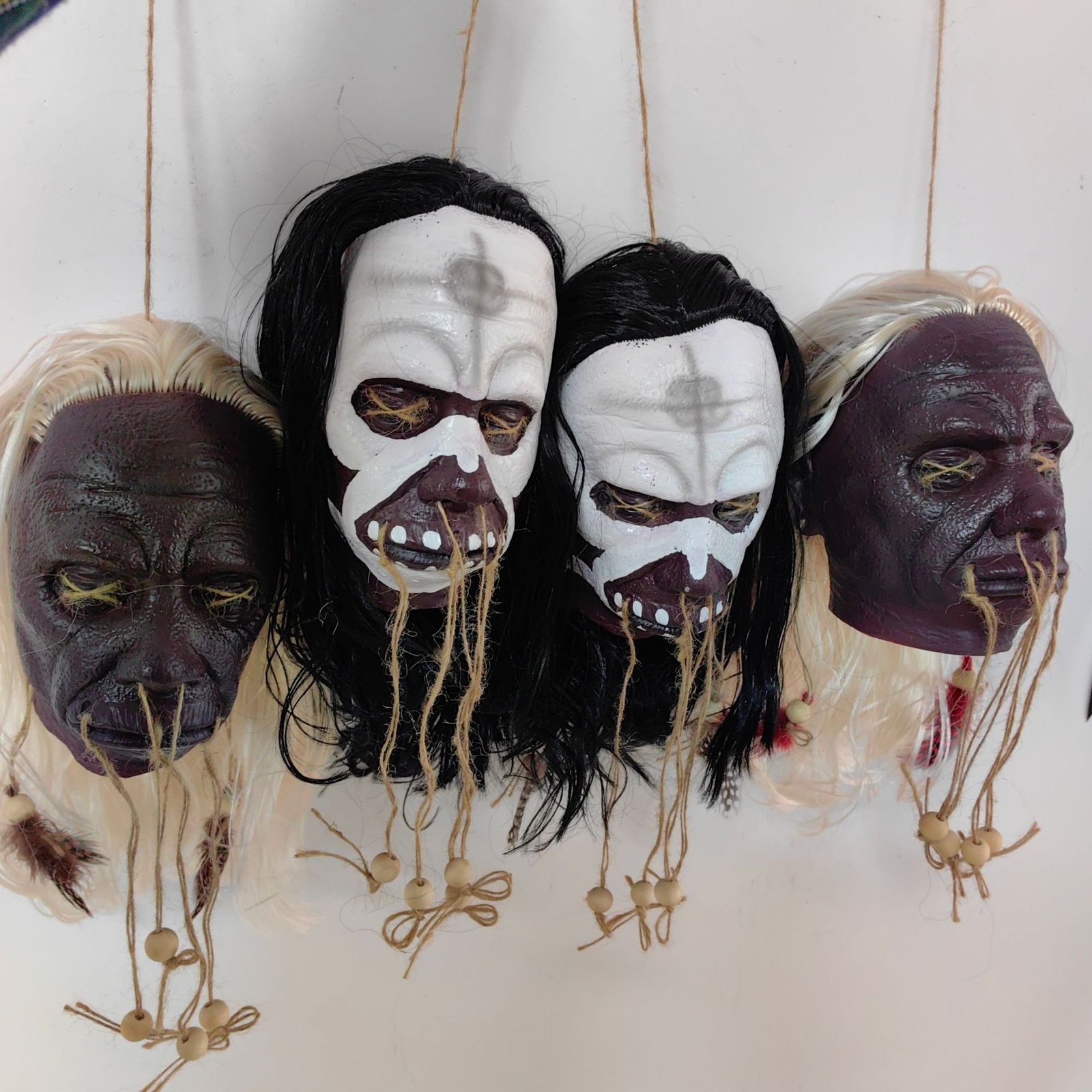 Hanging Horror Face Prop wholesale latex mask from HXJC factory