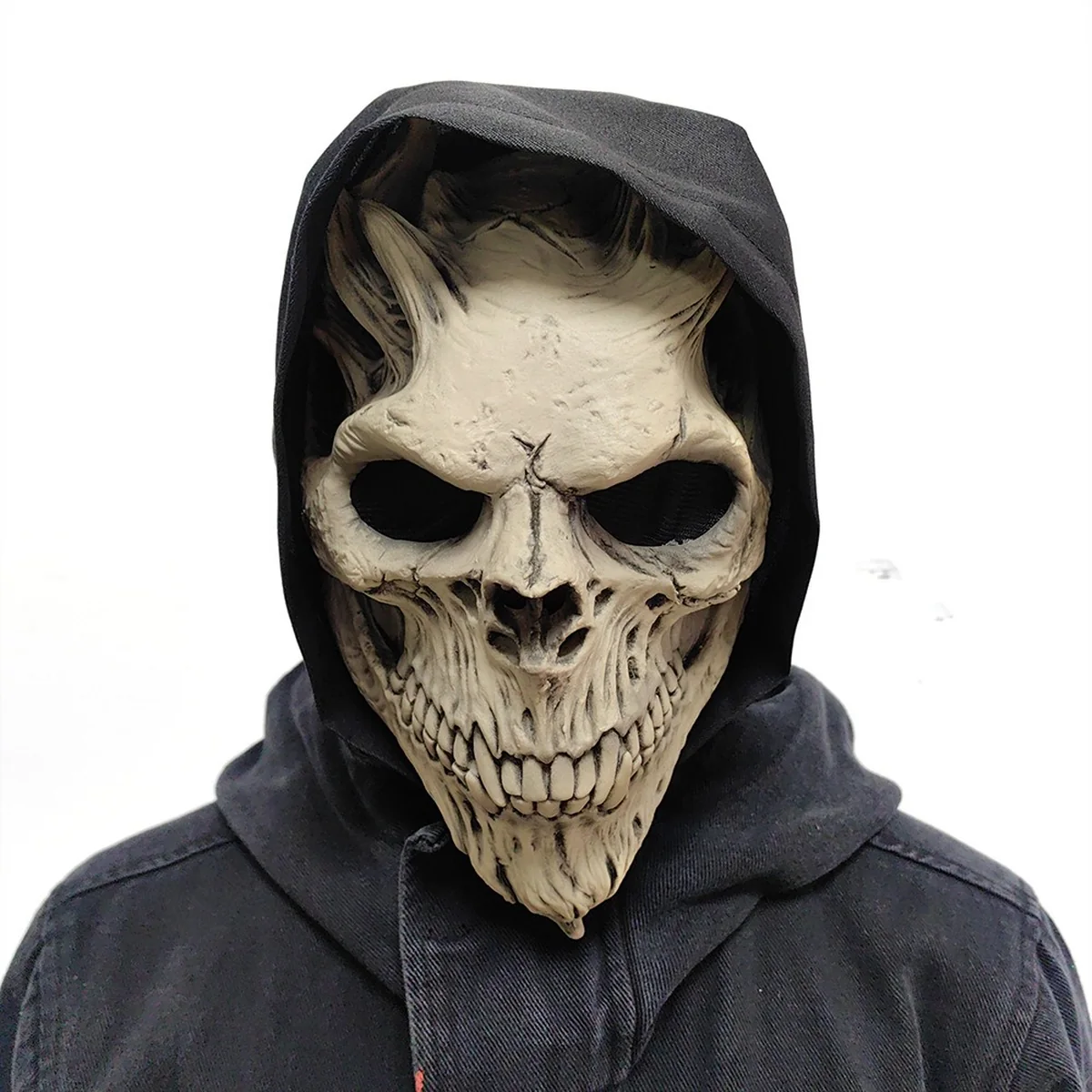 Hooded Skull Warrior Mask wholesale latex mask from HXJC factory