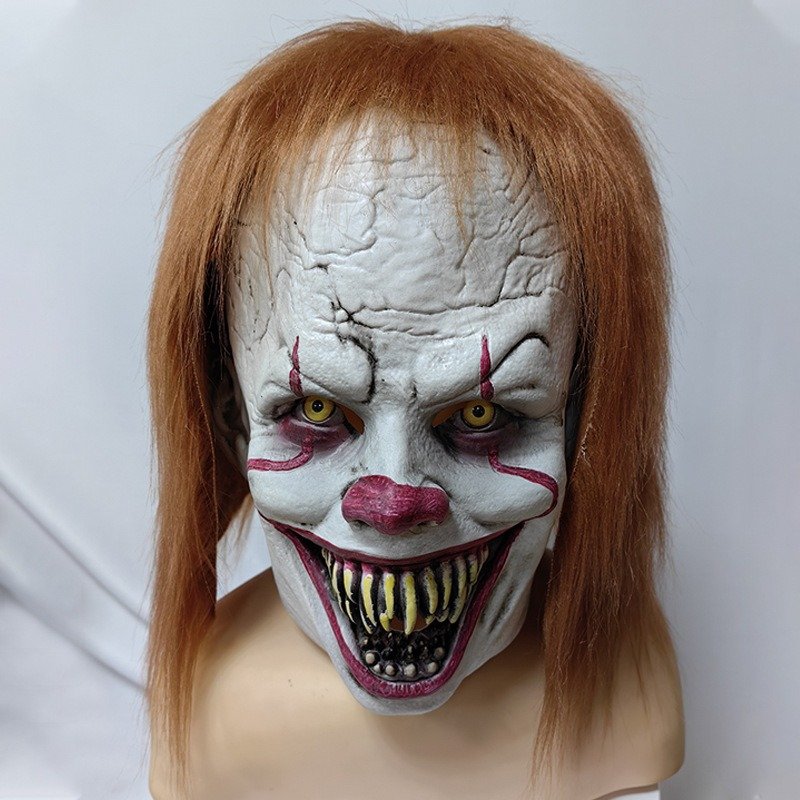 Red-Haired Horror Clown Mask wholesale latex mask